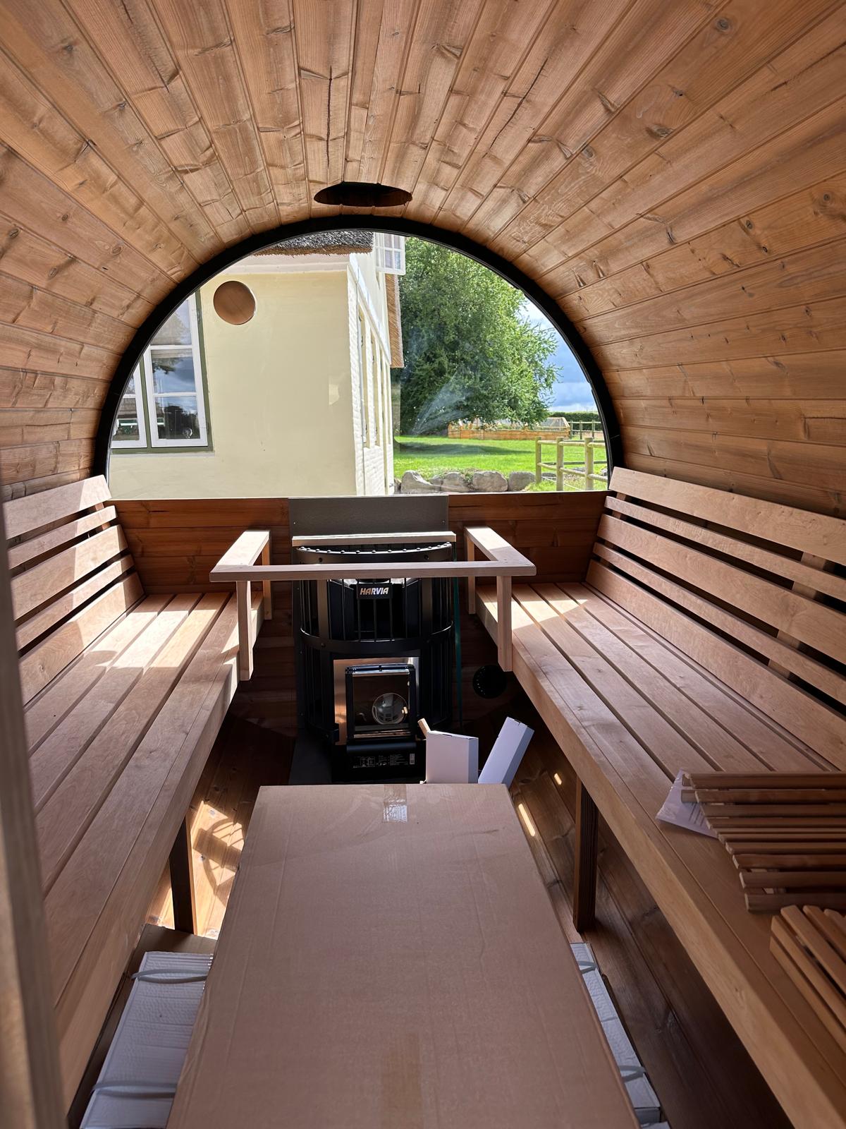 Gothenburg Wooden Barrel Sauna for 6 people - Image 4