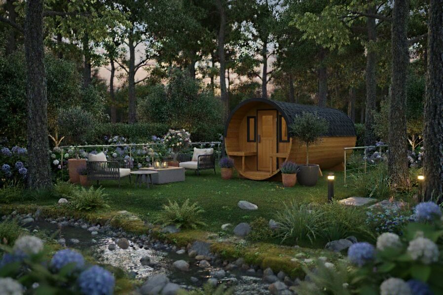 Neptune Saunas - Gothenberg large barrel sauna kit