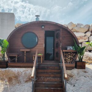 Neptune Reykjavik - Large outdoor sauna kit - customer photo - Guy Ritchie Antalya