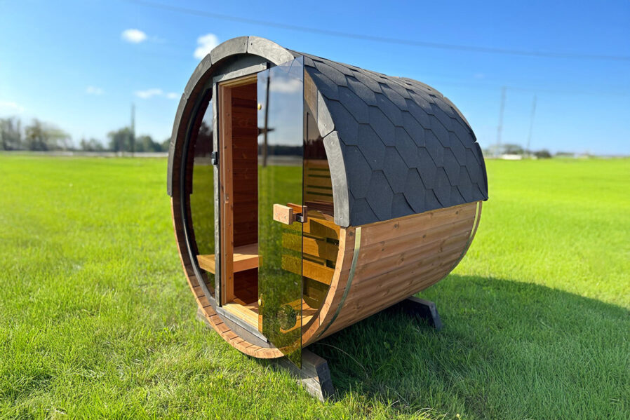 Neptune-Saunas---Malmo-2-person-outdoor-sauna-with-a-glass-front