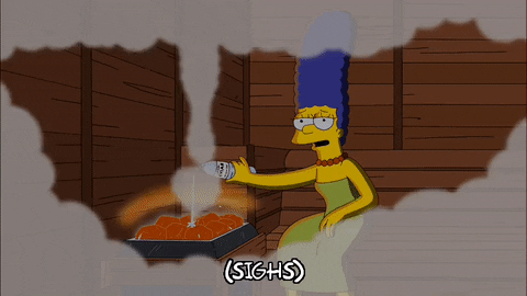 how to sauna article - gif of marge simpson in sauna