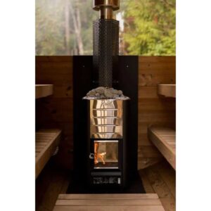 Neptune-Sauna-Accessories---Harvia-M3-Wood-Burning-Stove---Customer-photo-in-barrel-sauna